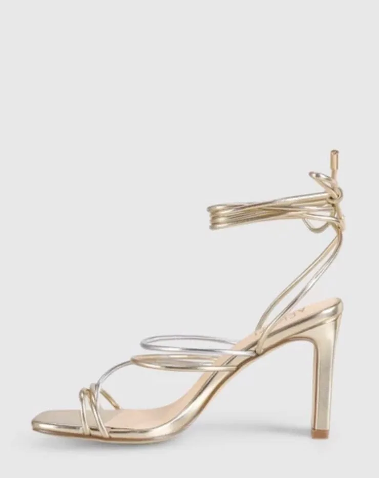 Killer Strappy Heels - Champagne Metallic