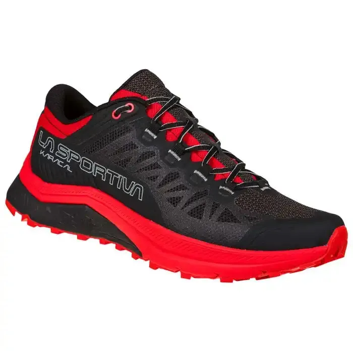 La Sportiva Karacal Mens Trail Running Shoe - Black/Goji - Clearance