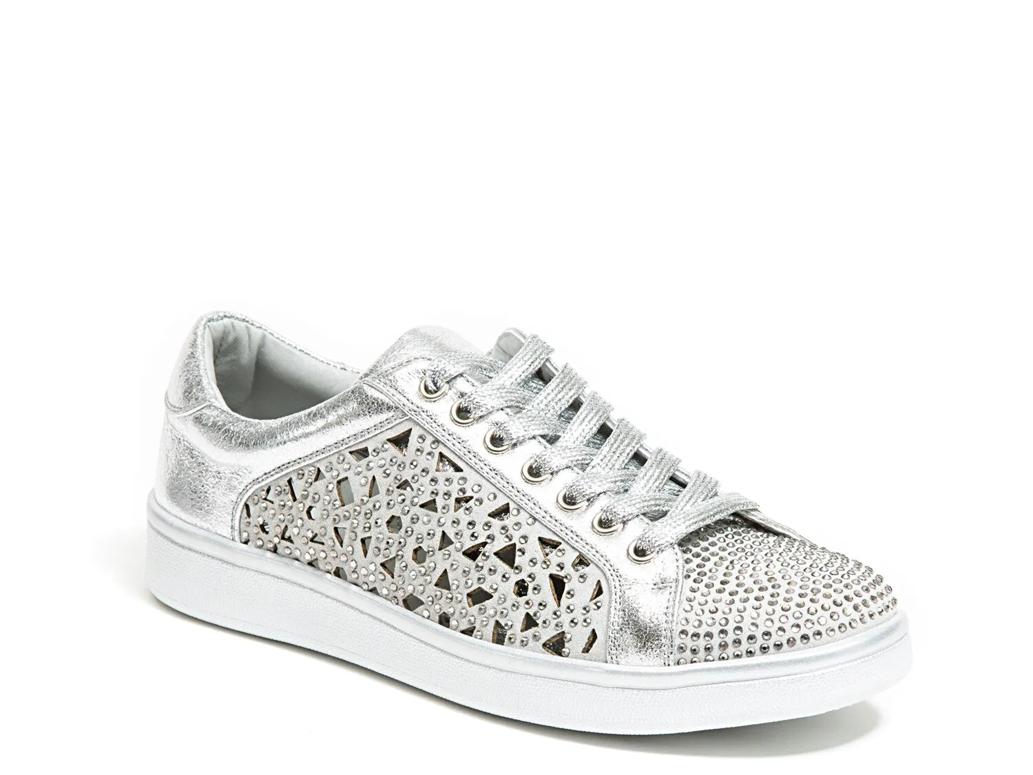 Lady Couture Paris sneakers, metallic silver