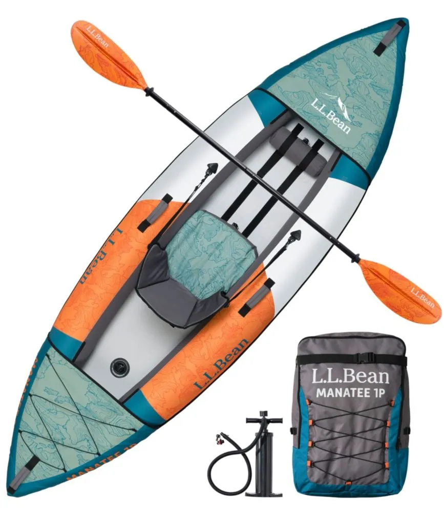 L.L.Bean Manatee Inflatable Kayak Package, 10'