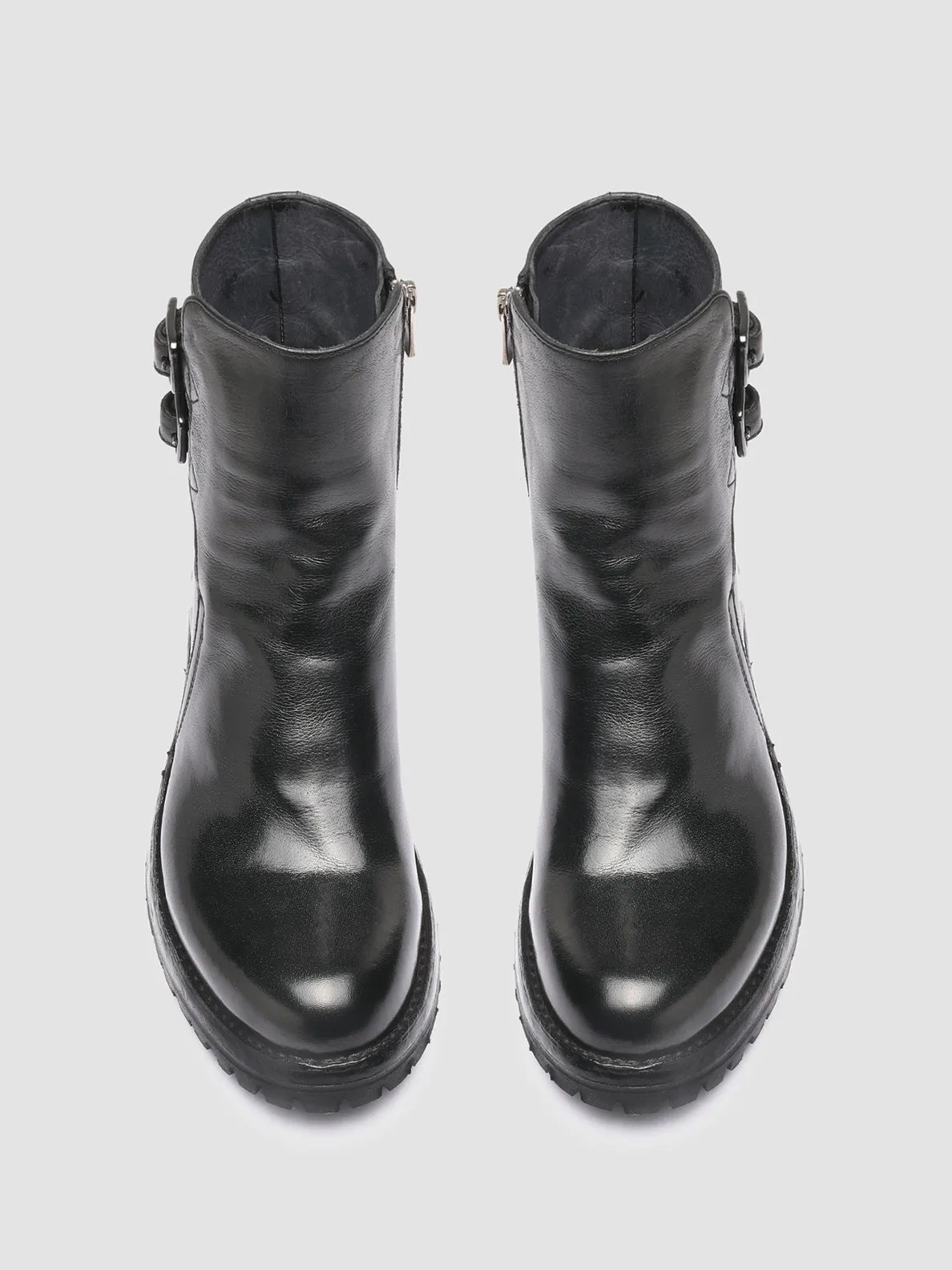 LORAINE 002 - Black Leather Ankle Boots