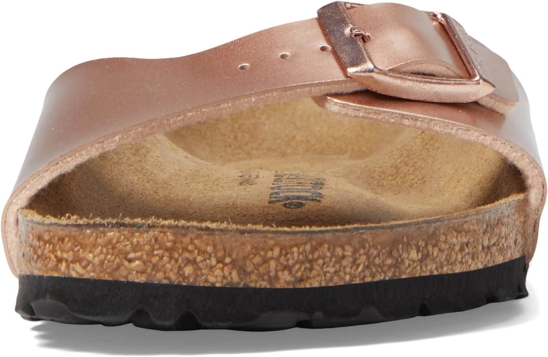 Madrid Flat Sandals - Birko-Flor & Birkibuc Birkenstock, Metallic Copper Birko-Flor