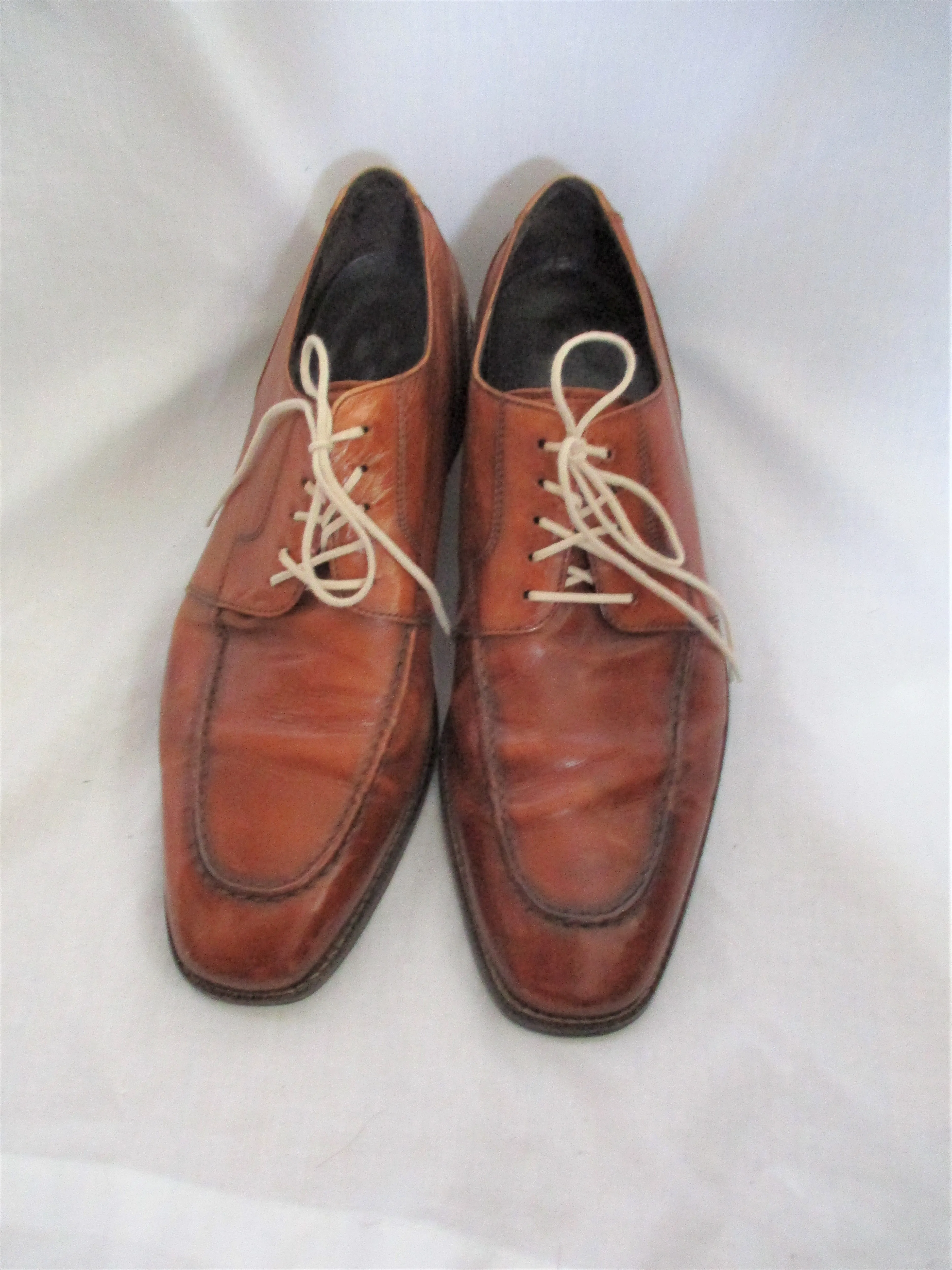 Mens COLE HAAN Leather Wingtip Oxford Leather Shoes 10.5M Derby BROWN India