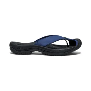 Men's Waimea Leather Flip-Flop  |  Naval Academy/Black