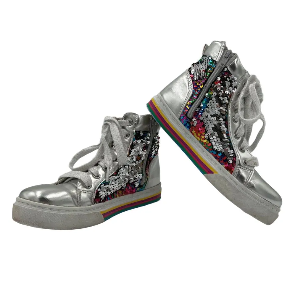 Metallic High Tops w/Rainbow Sides