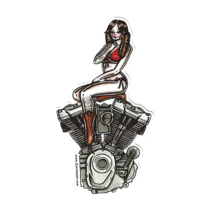 Milwaukee-Eight Engine Pinup Sticker