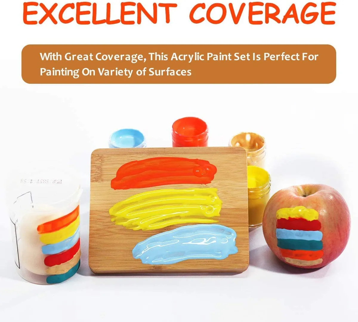 New TBC The Best Crafts 24 Colors Acrylic Paint Jar Set, Vibrant Colors Acrylic Paint Set, Educational Grade Arts and Crafts Supplies, School Essentials, Ideal for Kids & Adults, Professionals & Beginners
