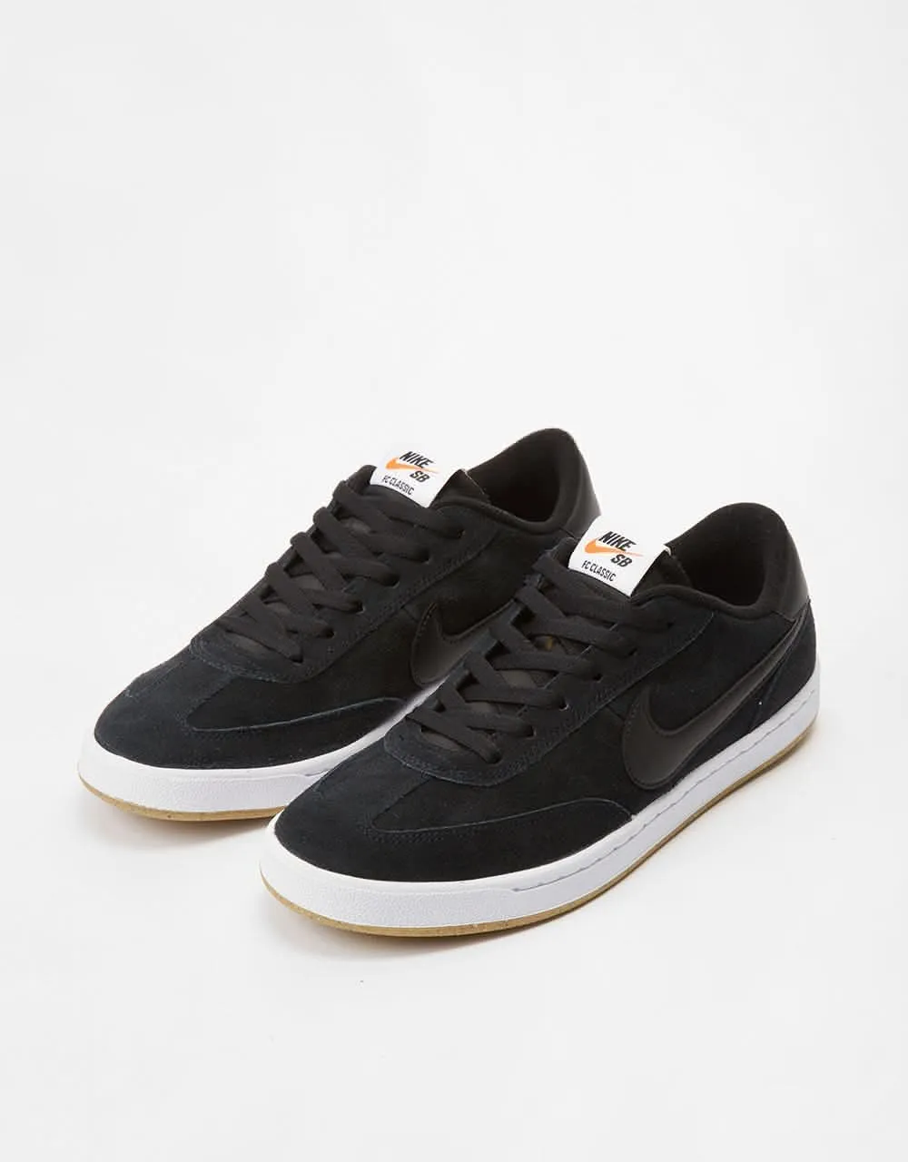 Nike SB FC Classic Low Skate Shoes - Black/Black-White-Vivid Orange