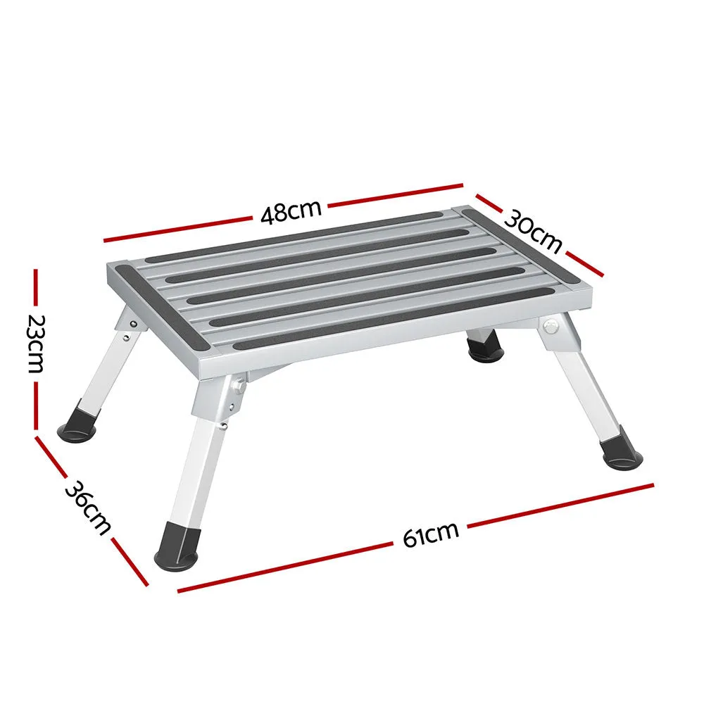 Non-Slip Folding Aluminium Step Stool for RVs - Weisshorn