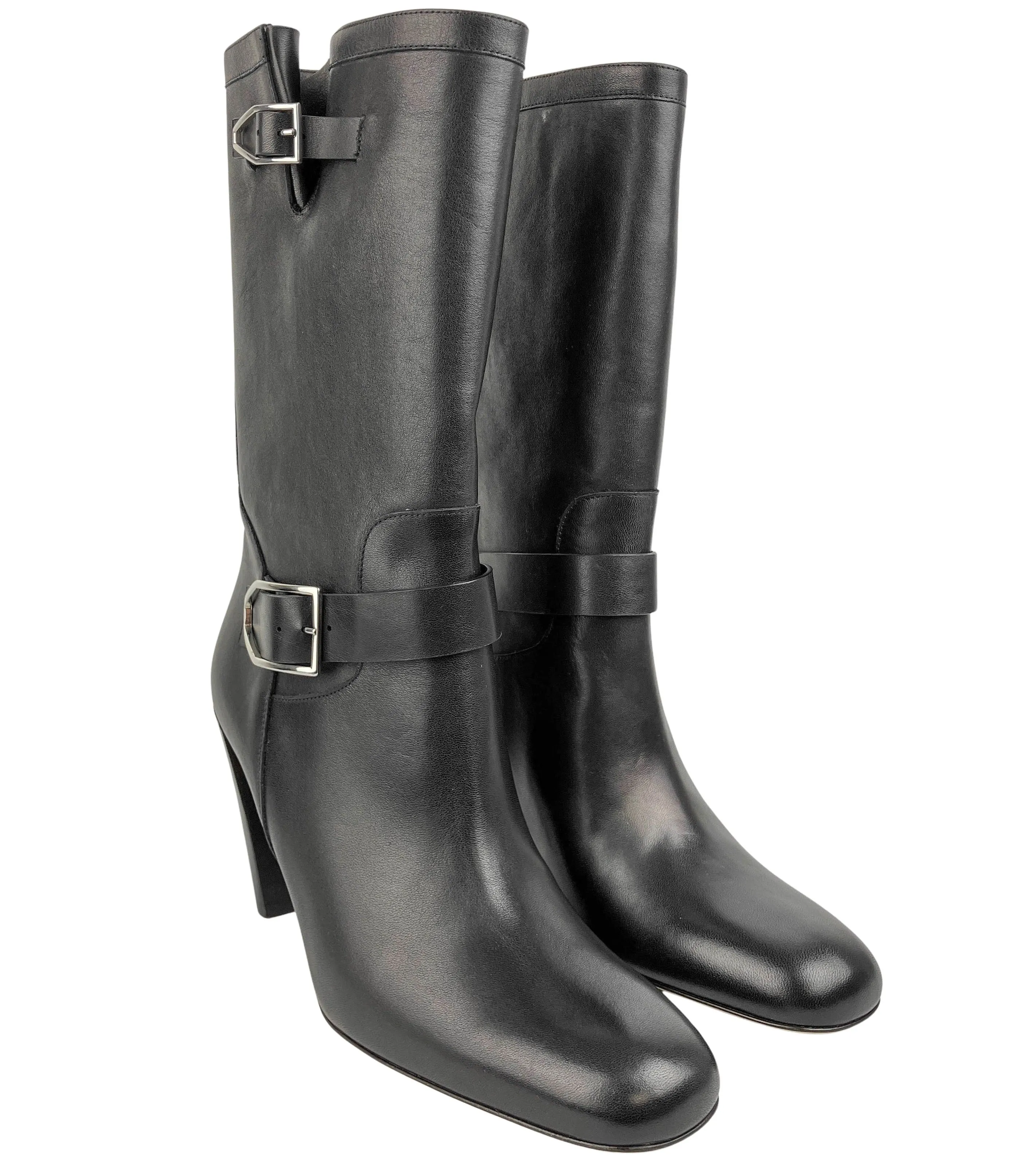 Paul Andrew Biker Boots in Black