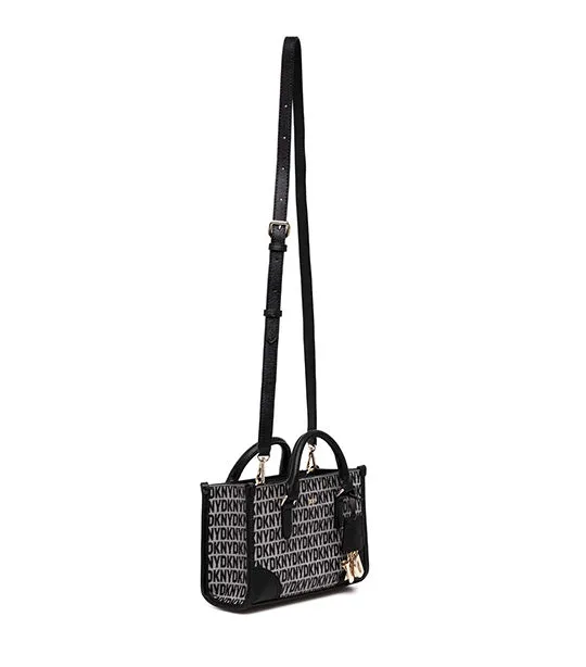 Perri Small Box Satchel Black Logo/Black