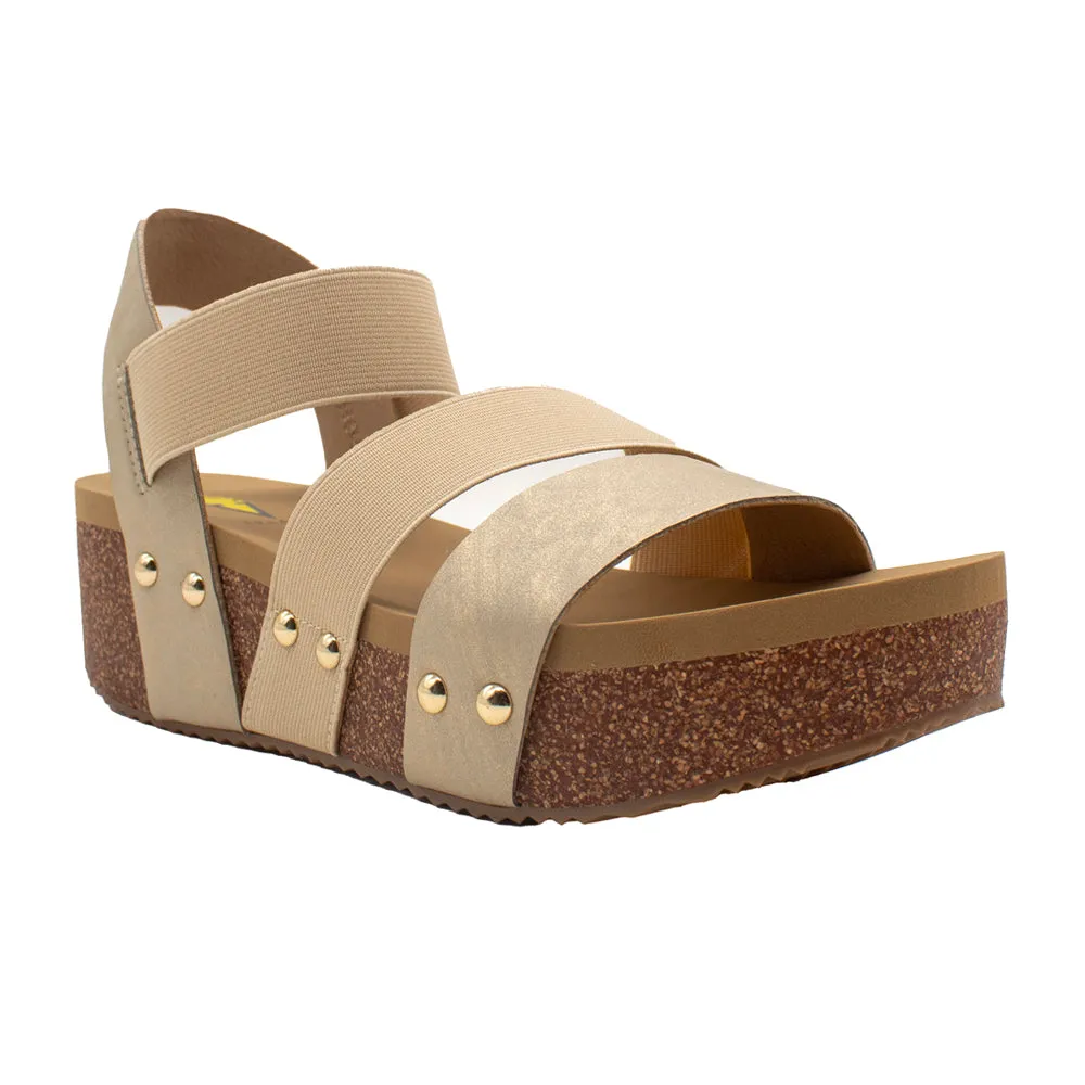 Picnic Metallic Wedge Sandals