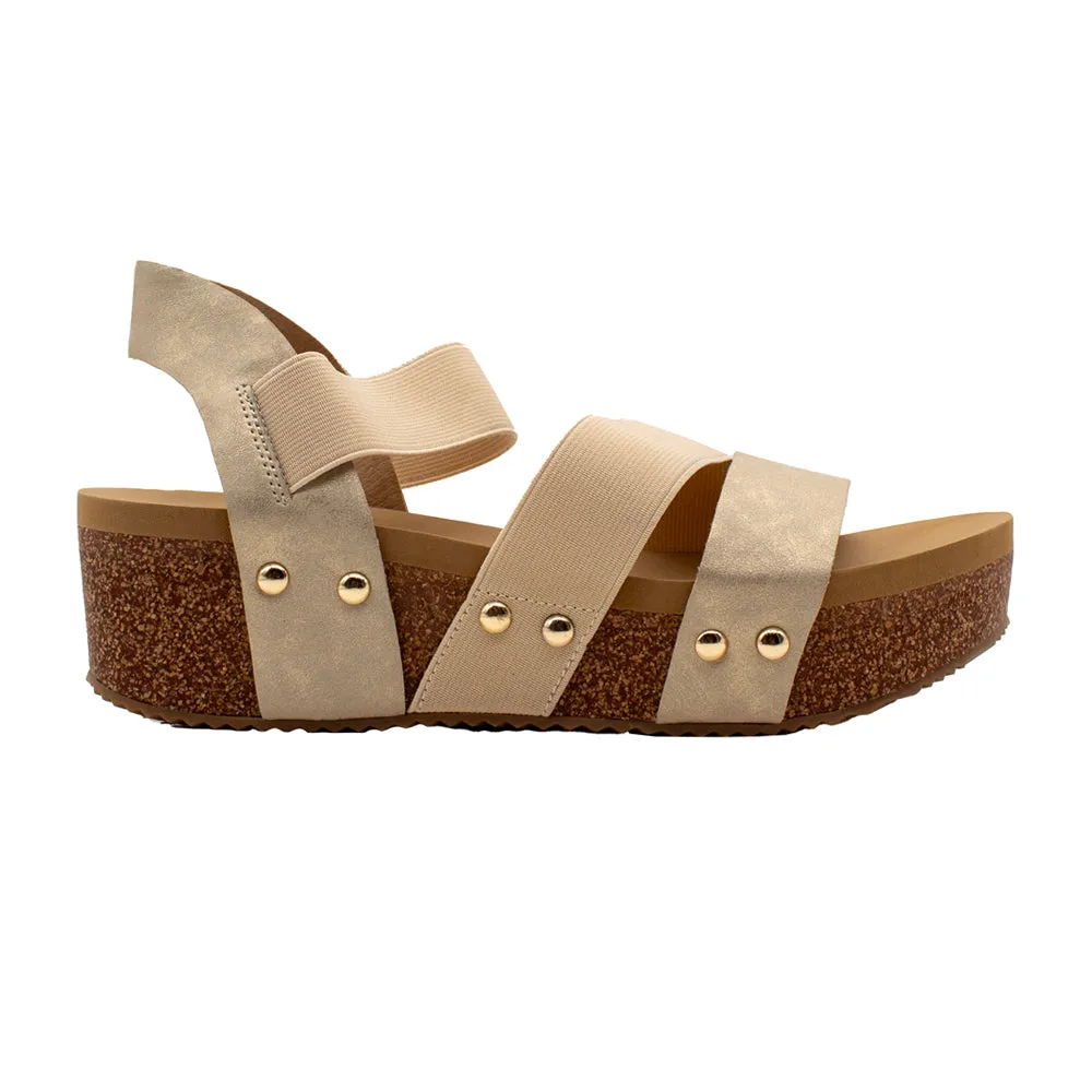 Picnic Metallic Wedge Sandals