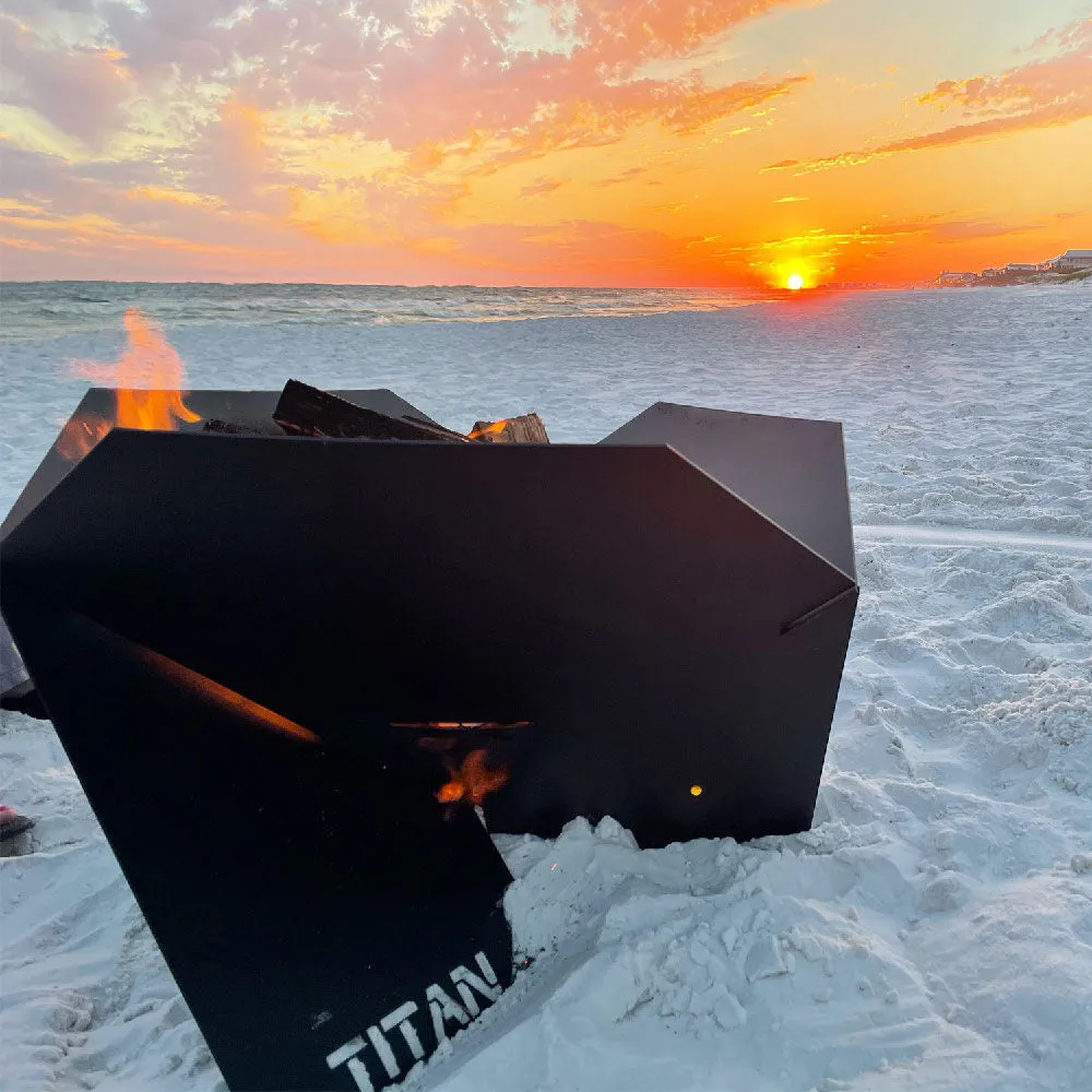 Portable Pop-Up Fire Pit with Carrying Bag