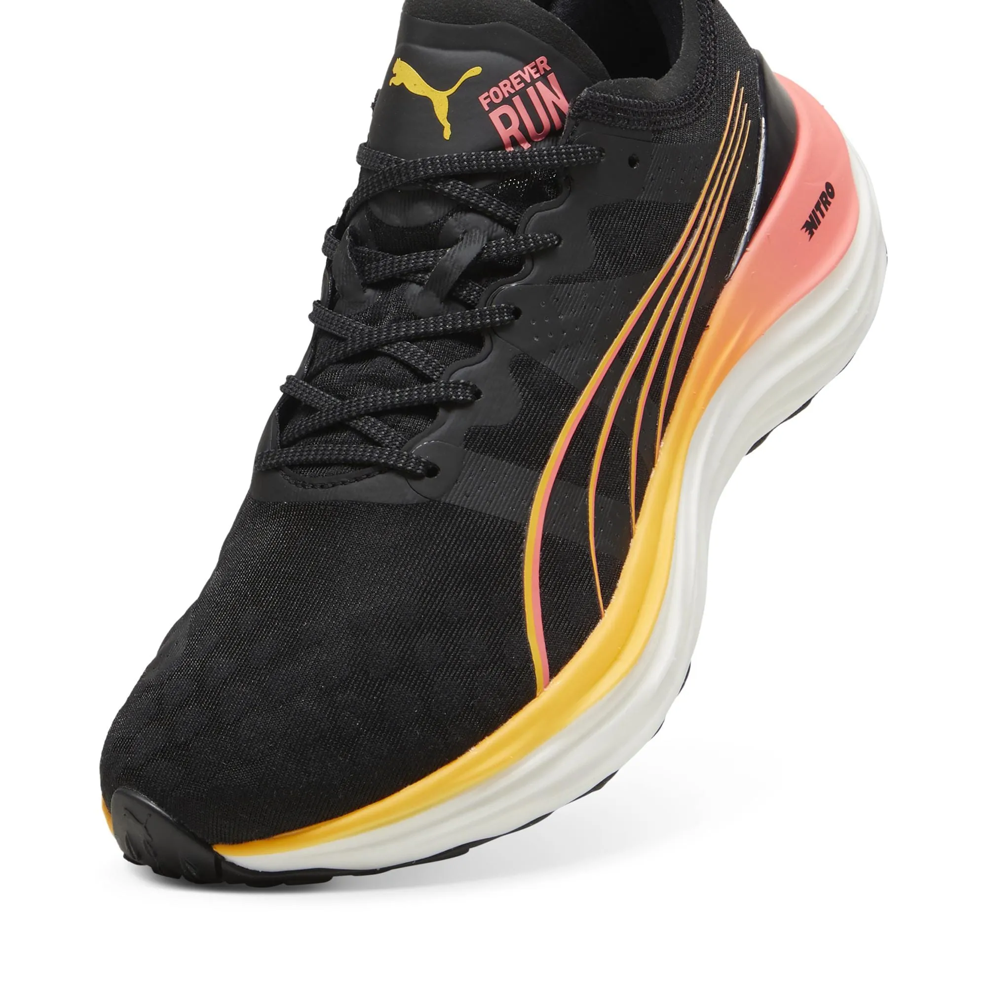 Puma Men's ForeverRun NITRO - Black-Sun Stream-Sunset Glow AW24