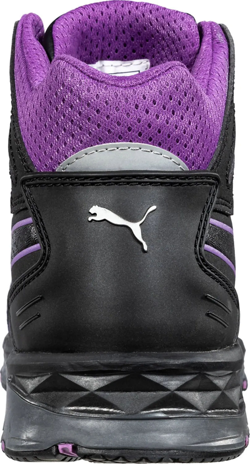 Puma Safety Womens Stepper 2.0 Mid ASTM EH Black/Purple Mesh Work Boots