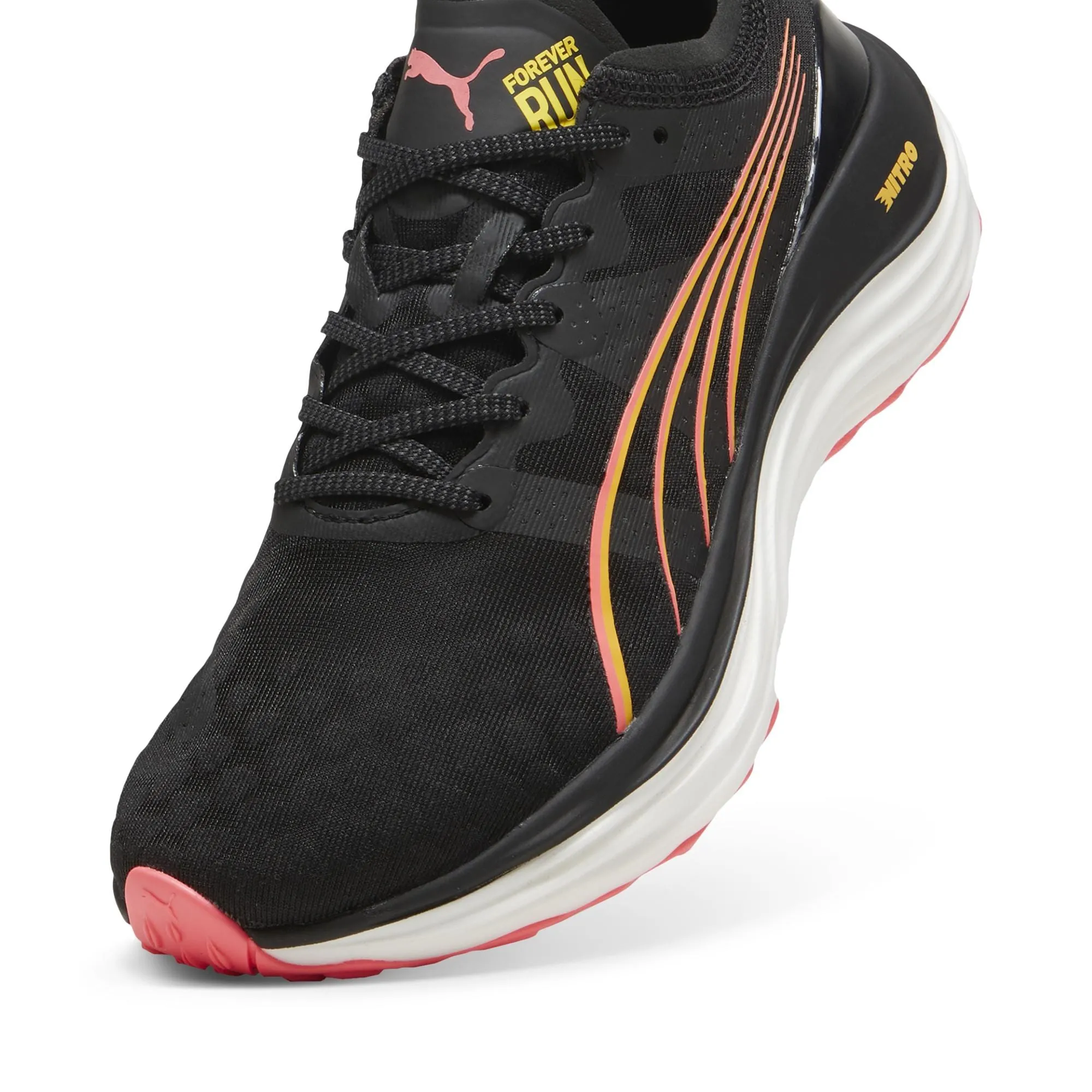 Puma Women's ForeverRun NITRO - Black-Sun Stream-Sunset Glow AW24