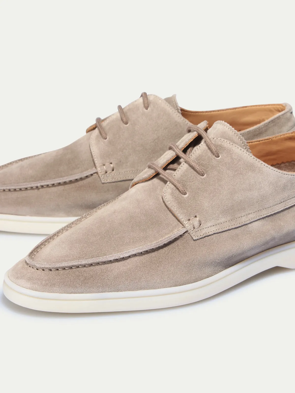 "Light Grey" - Boat Loafers