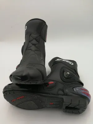 R66 Black Pro Biker motorcycle Racing Boots