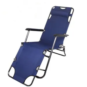 Reclining Folding Deck Chair Lounge Beach Camping Sun Portable Outdoor Fishing