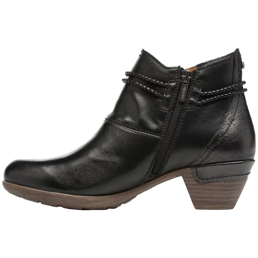 Rotterdam Calfskin Leather Women's Mid Heel Zip Up Ankle Boots