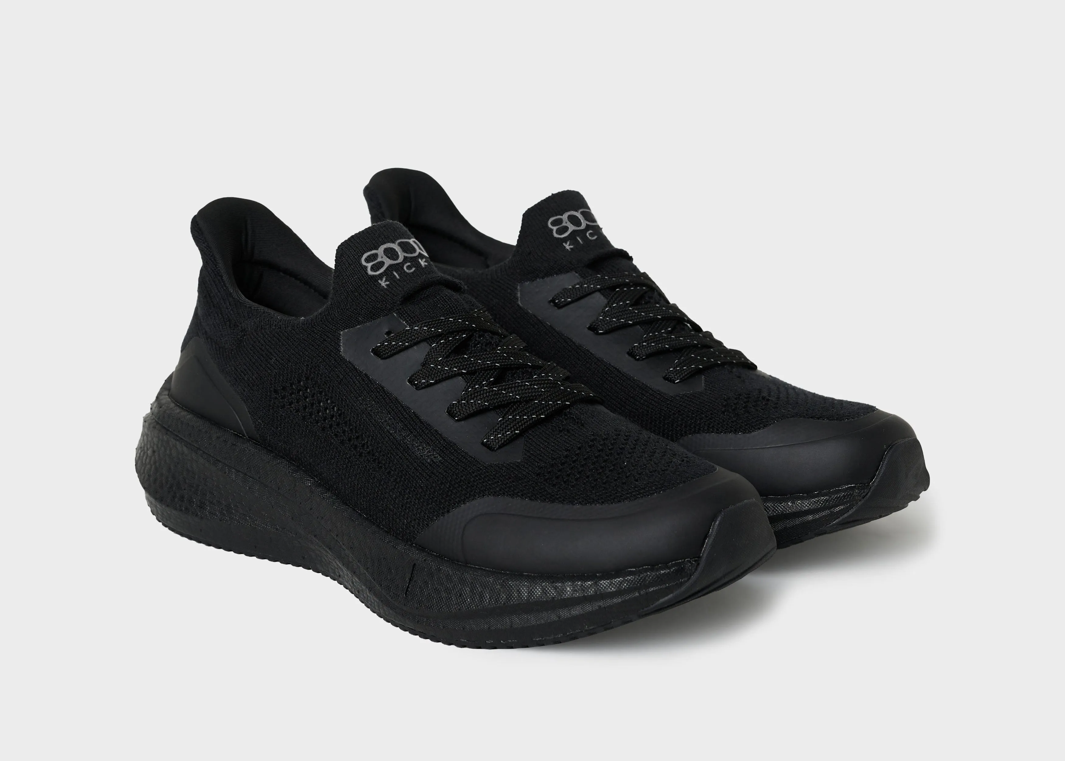 Runners Women's Hemp Leather Trainers | Full Black