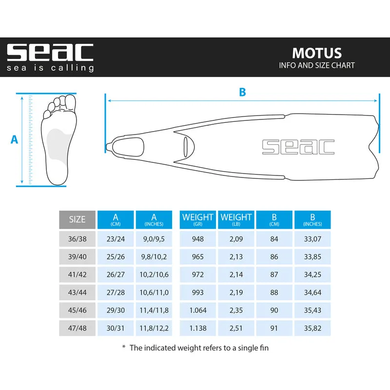 Seac Motus Freediving Fins