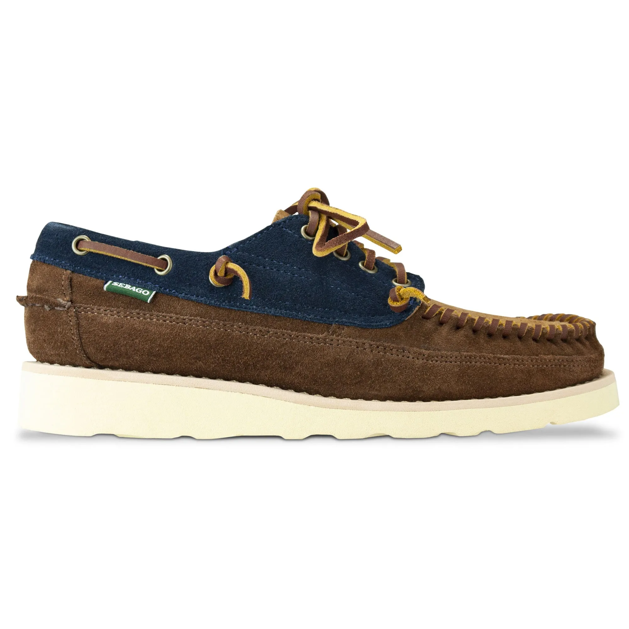 Sebago Campsides Cayuga Shoes - Blue/Navy/Cognac