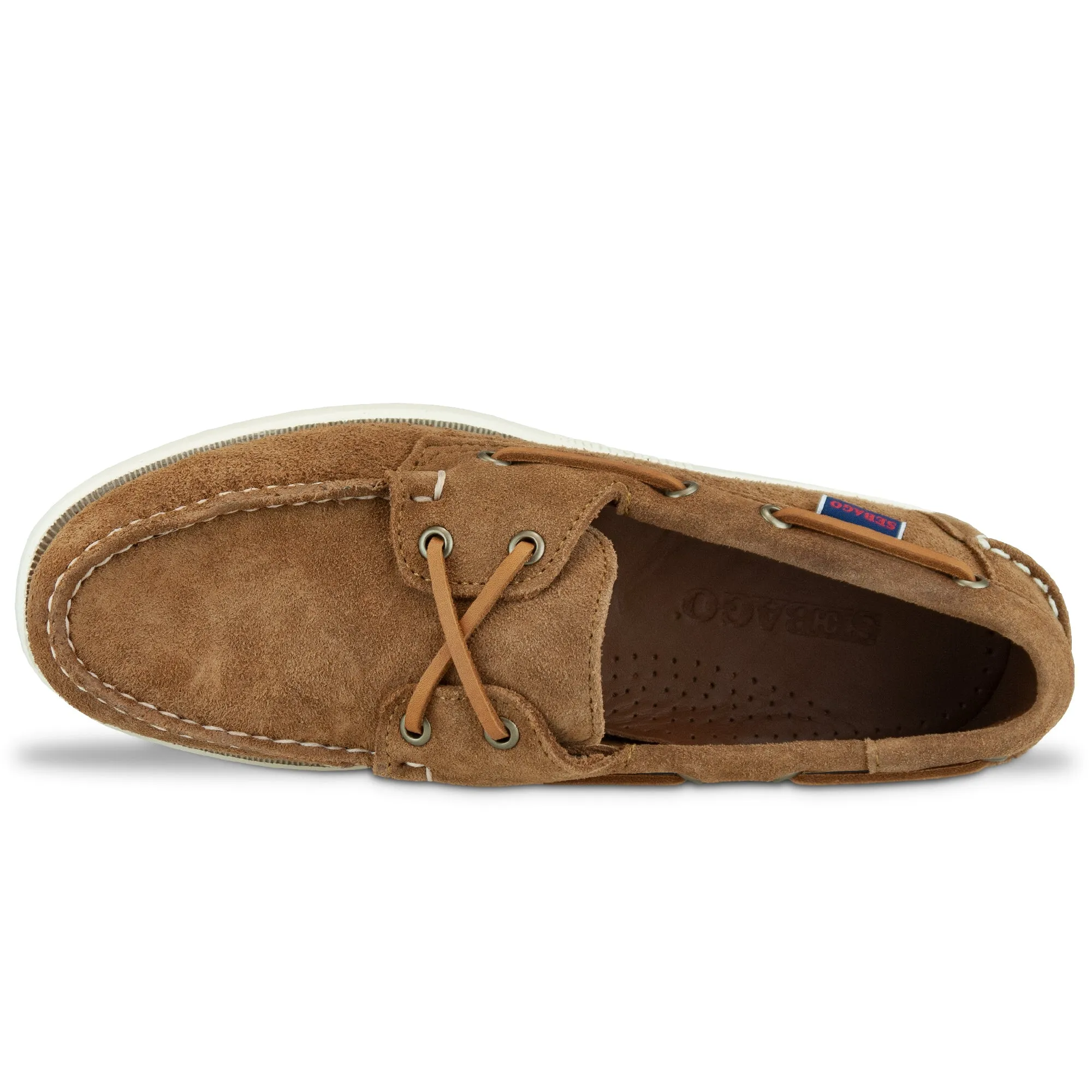 Sebago Docksides Portland Suede Shoes - Brown Cognac