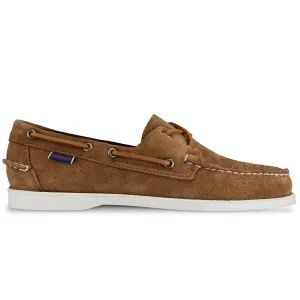 Sebago Docksides Portland Suede Shoes - Brown Cognac