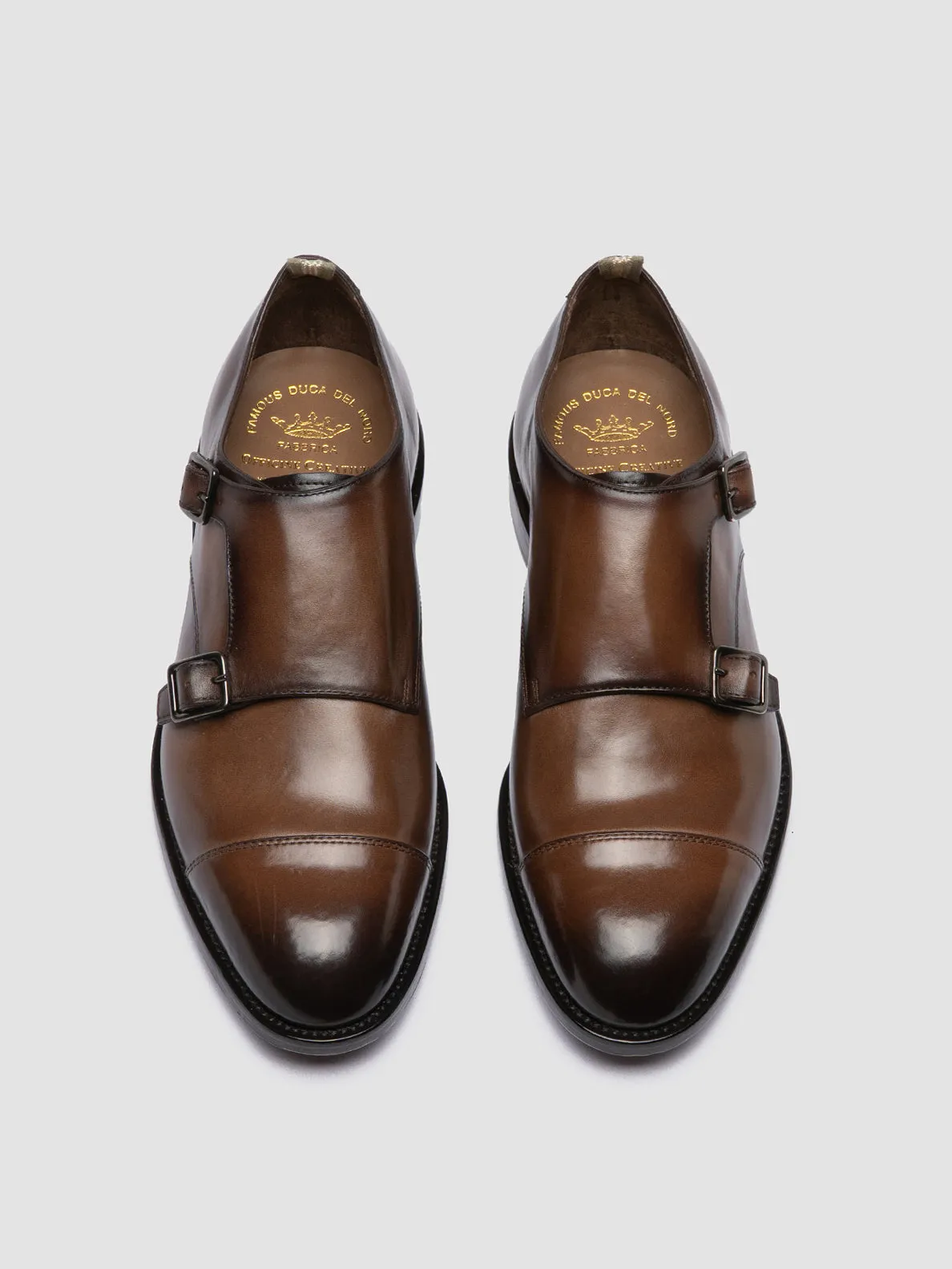 SIGNATURE 004 - Brown Leather Monk Shoes