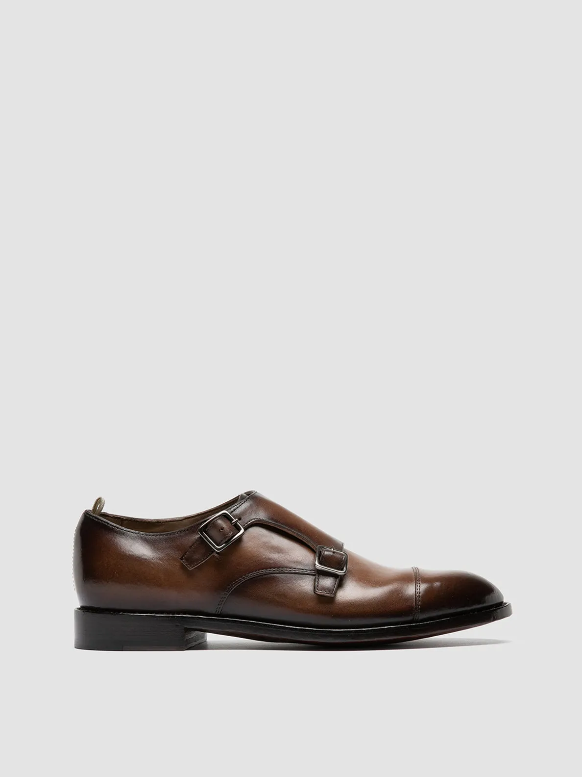 SIGNATURE 004 - Brown Leather Monk Shoes