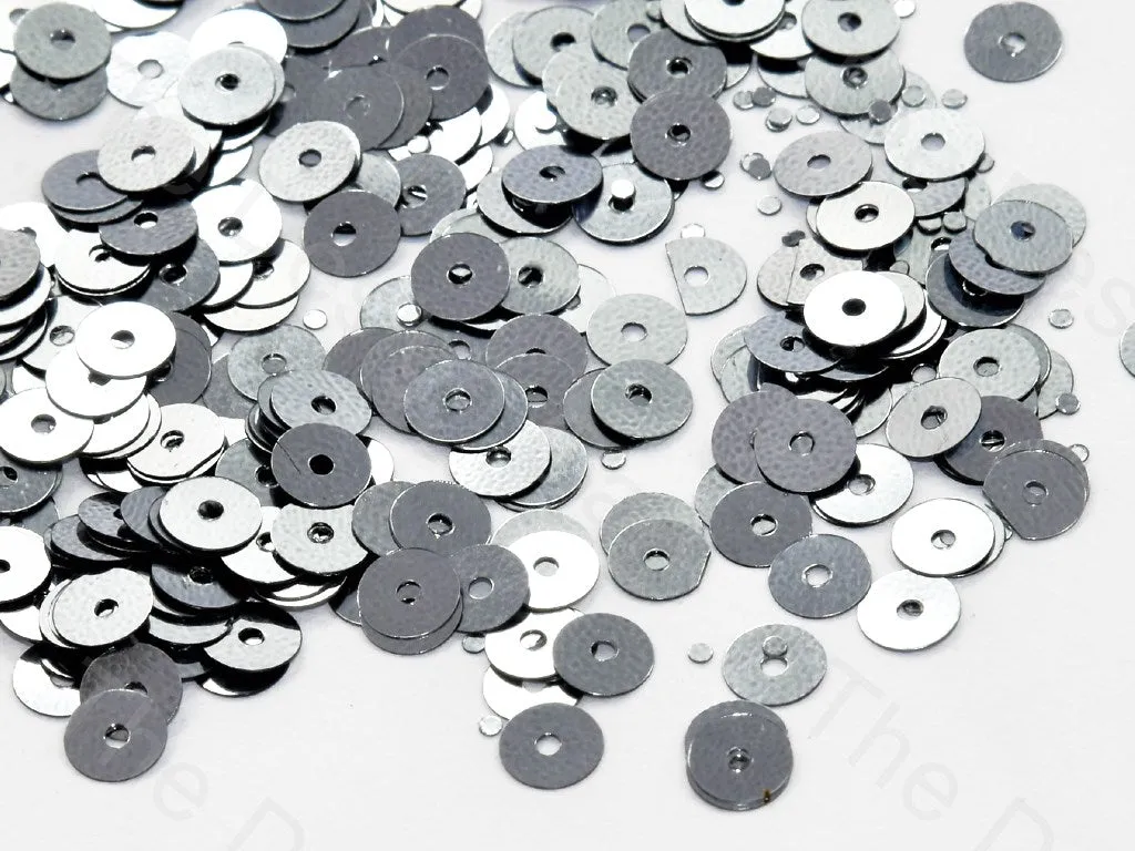 Silver Gray Metallic Circular Sequins