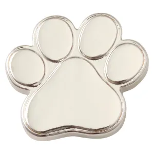 Silver Paw Print Jibbitz