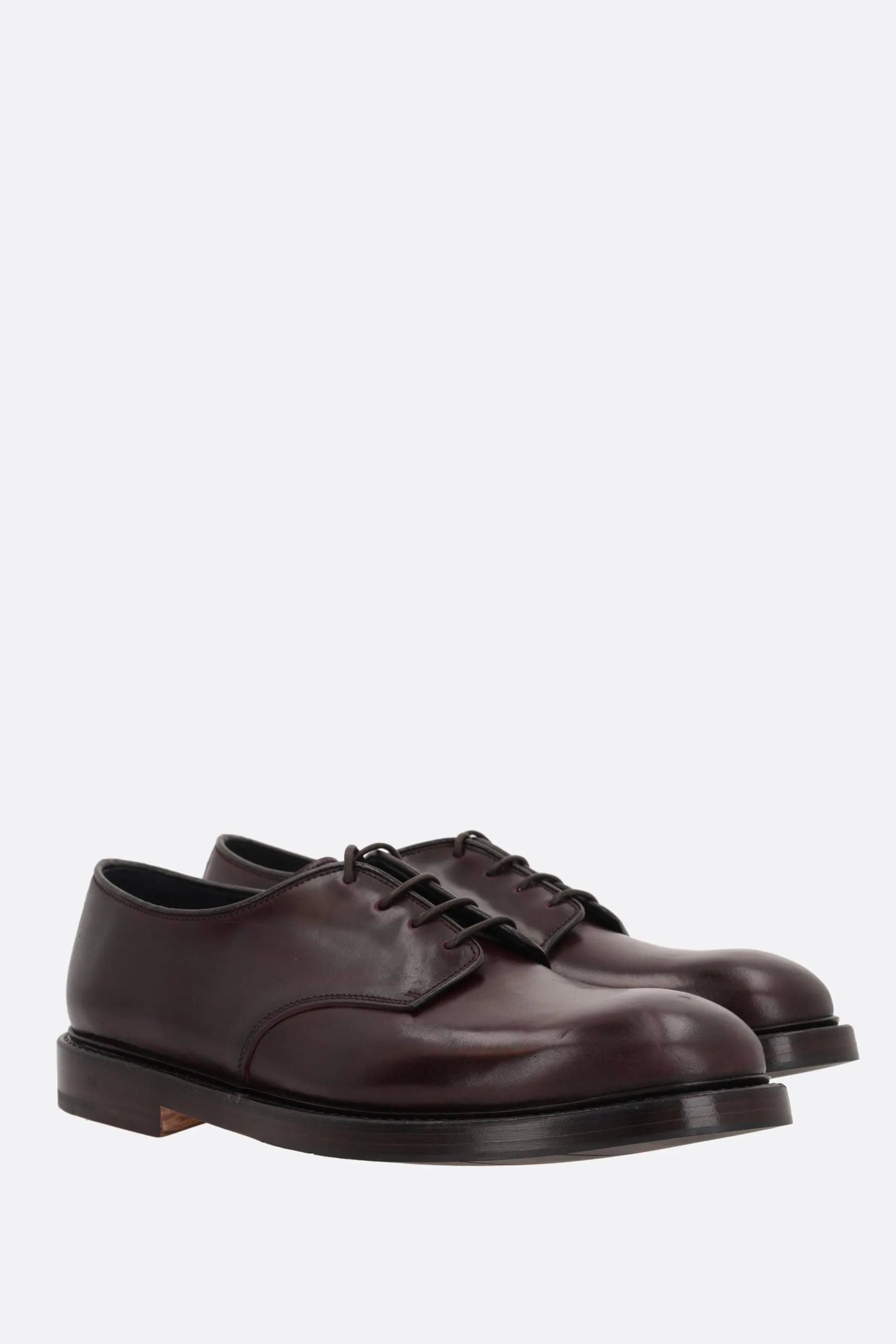 smooth leather derby shoes