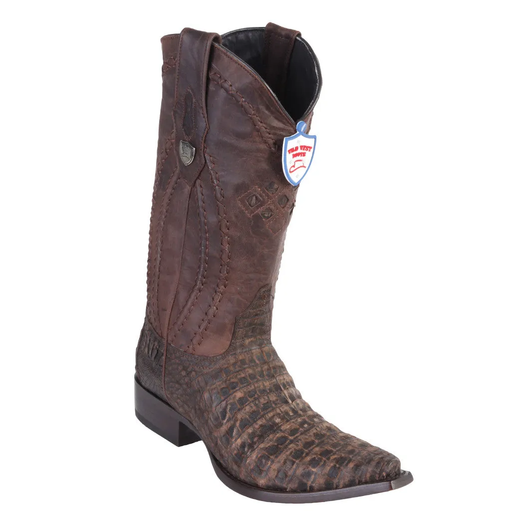 Snip Toe Caiman Belly Boots