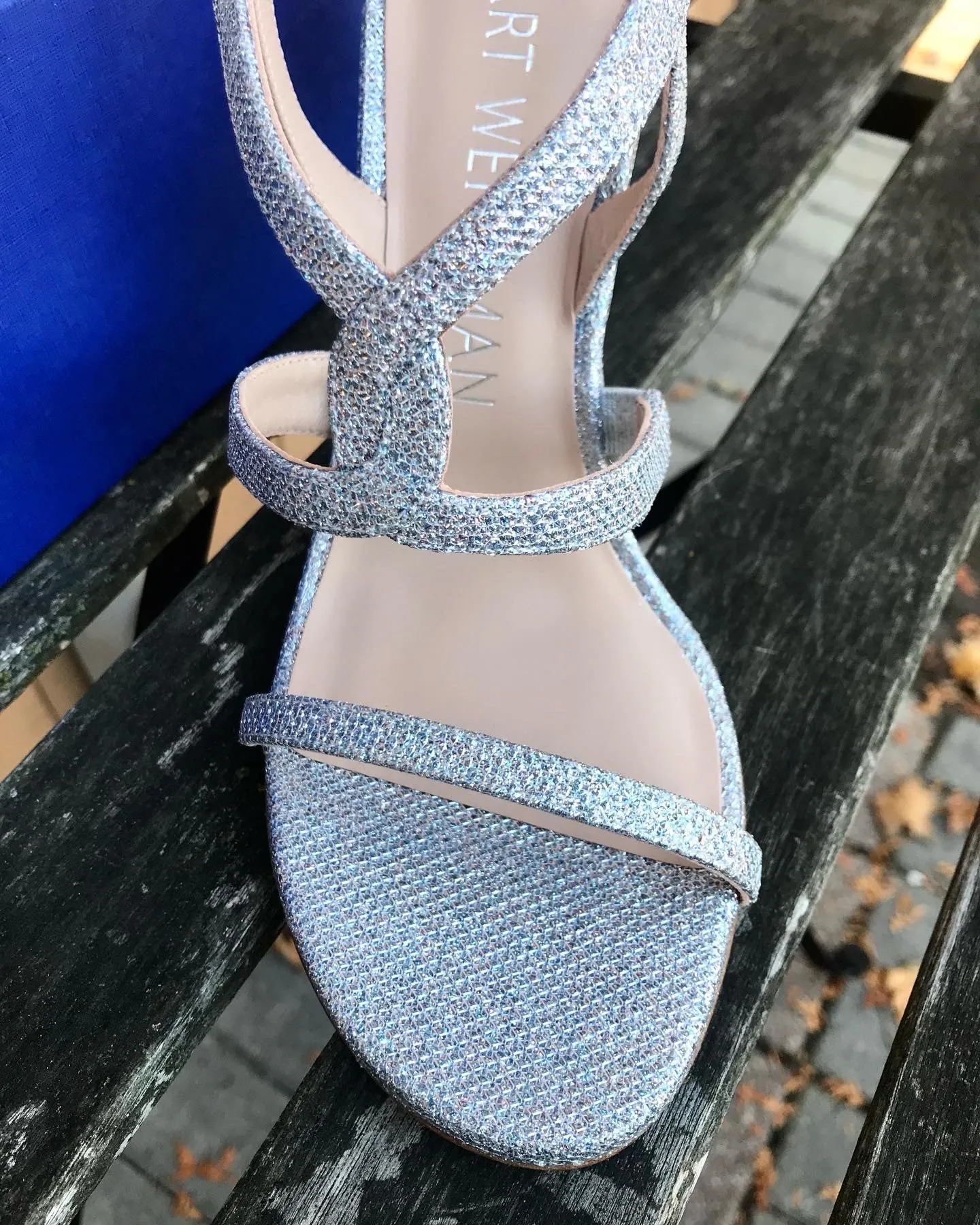 STUART WEITZMAN Silver Metallic High Heel Sandals