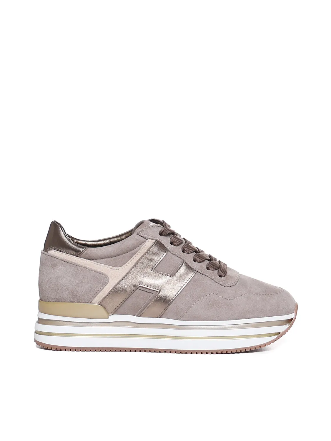 Suede Metallic Sneakers in Swamp