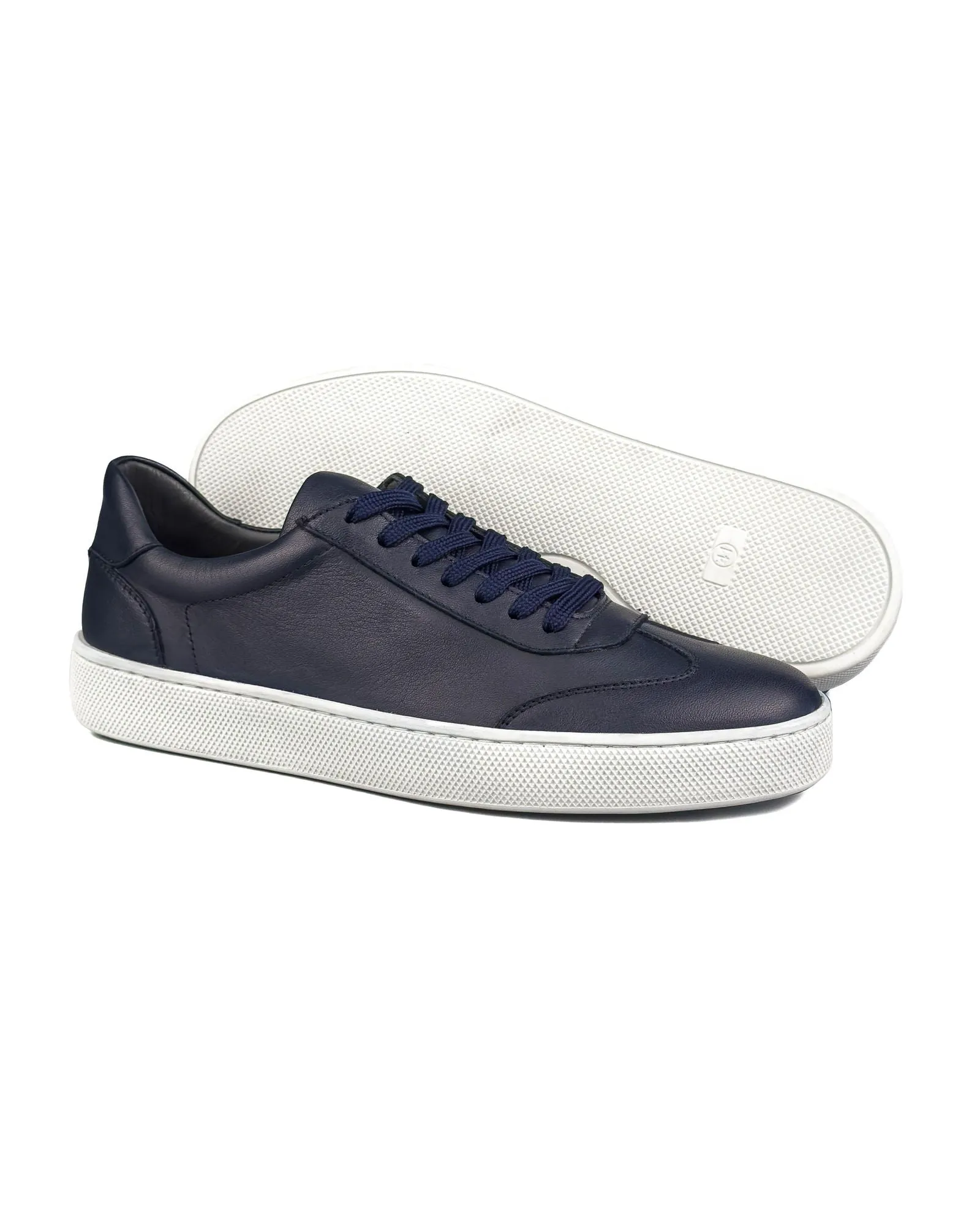 T-Benta Navy Blue Genuine Leather Men's Sport (Sneaker) Shoes