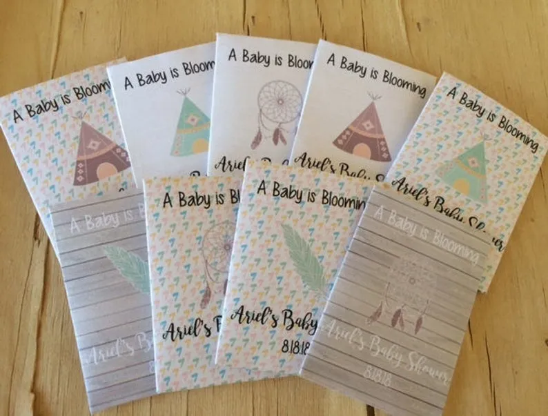 Teepee Baby Shower Seed Packets Favors