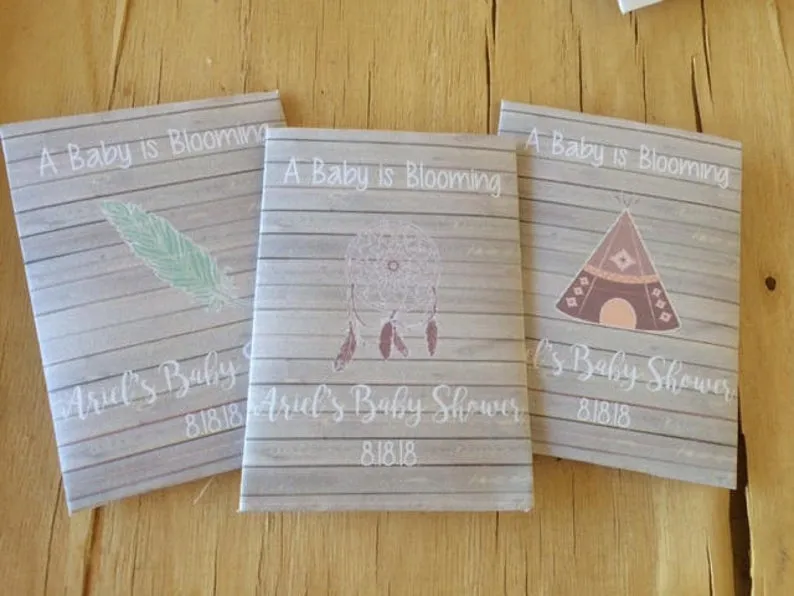 Teepee Baby Shower Seed Packets Favors