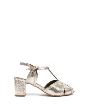 Therese 55 Crackled metallic goat Champagne