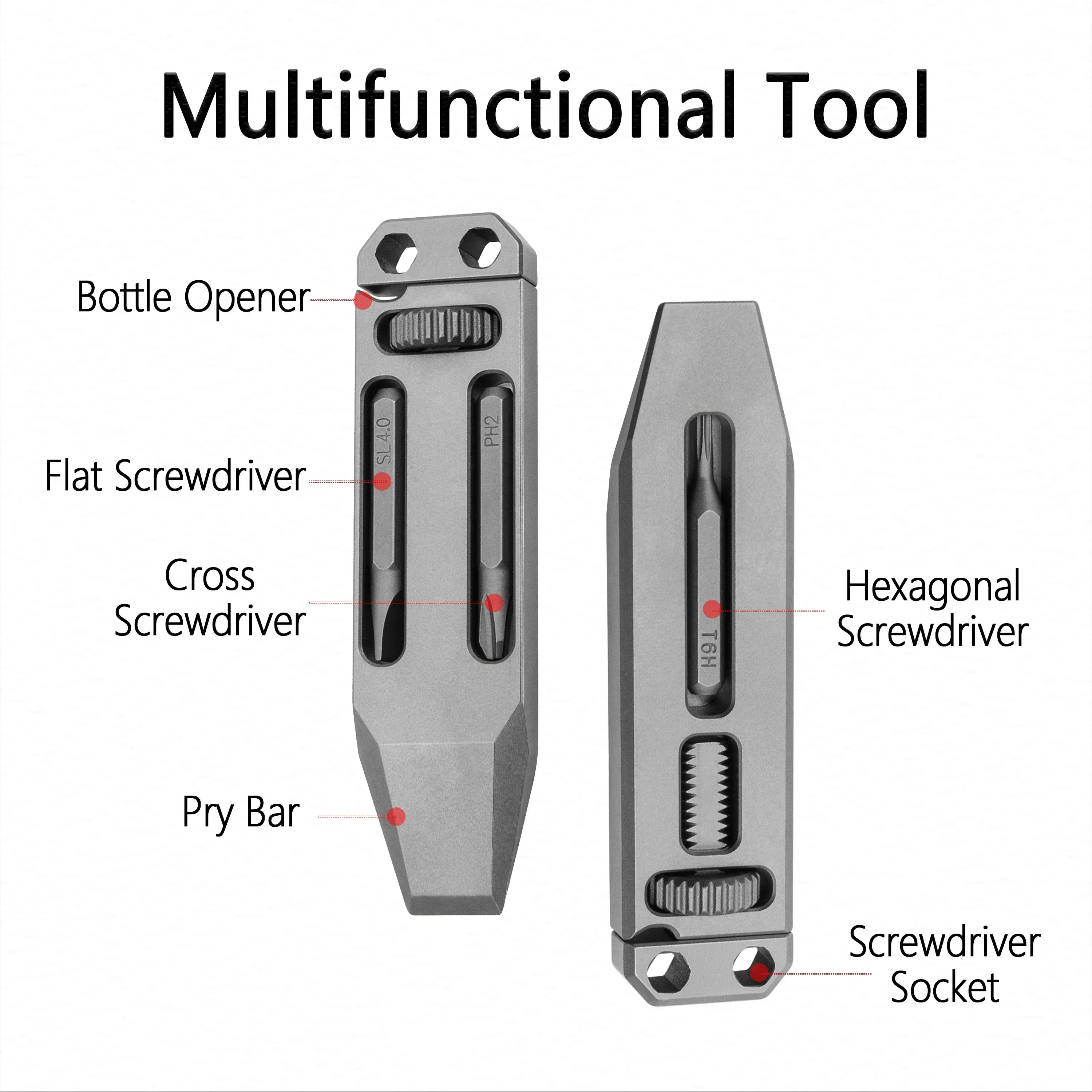 Titanium Alloy Telescopic Camping EDC Multifunctional Tool