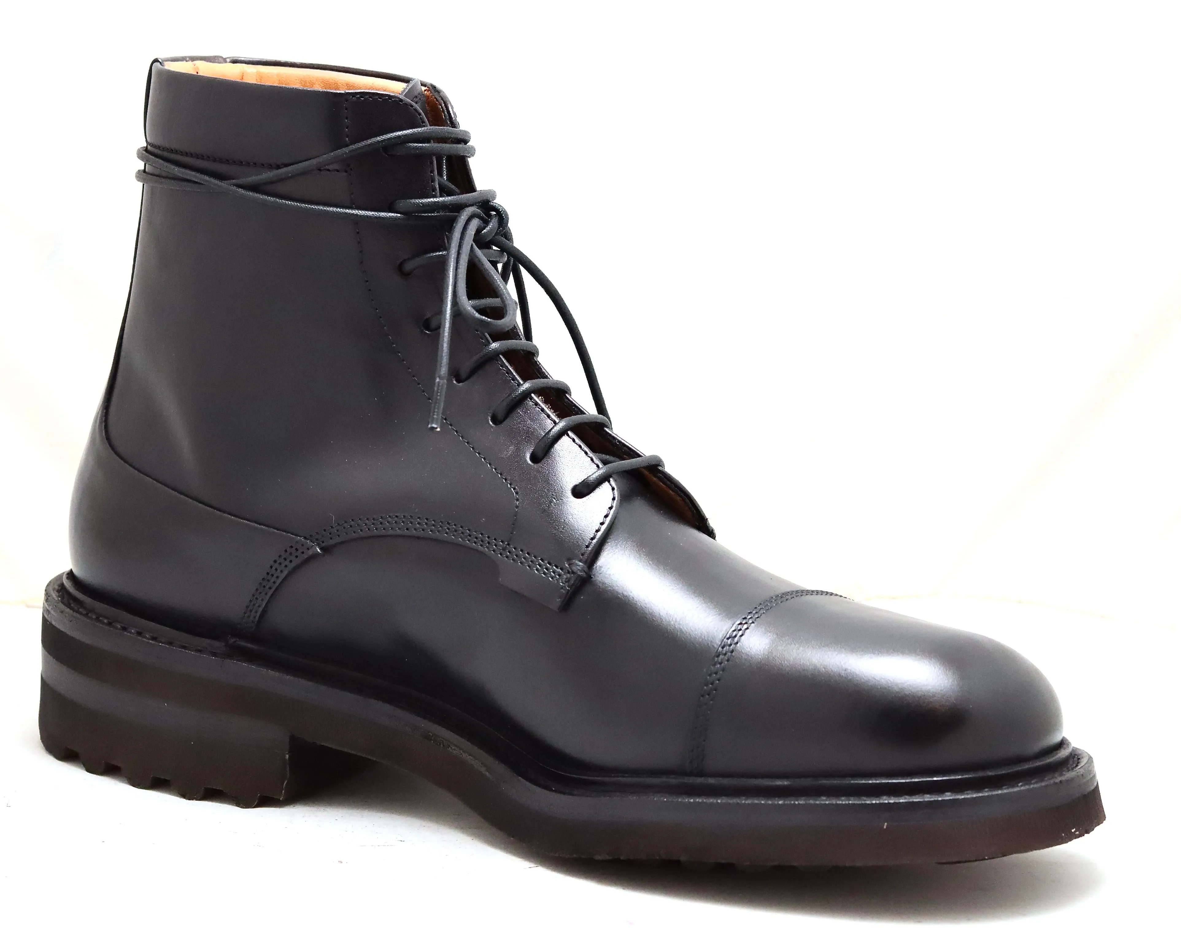 Toe cap derby boot 1  | Black | calf