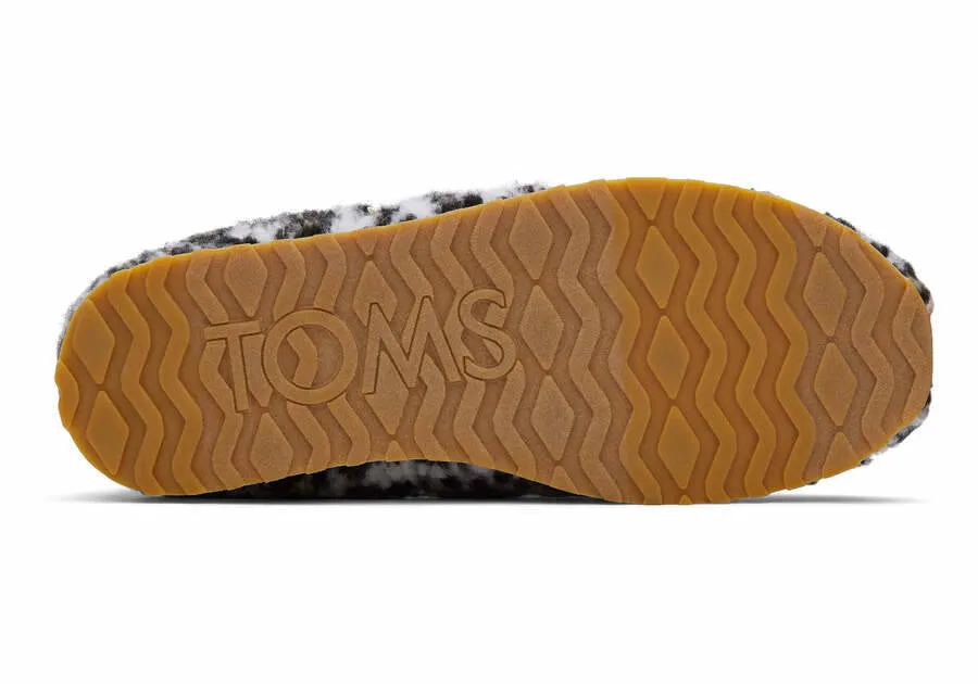 Toms Womens Alpargata Resident Egret Snow Leopard Fleece