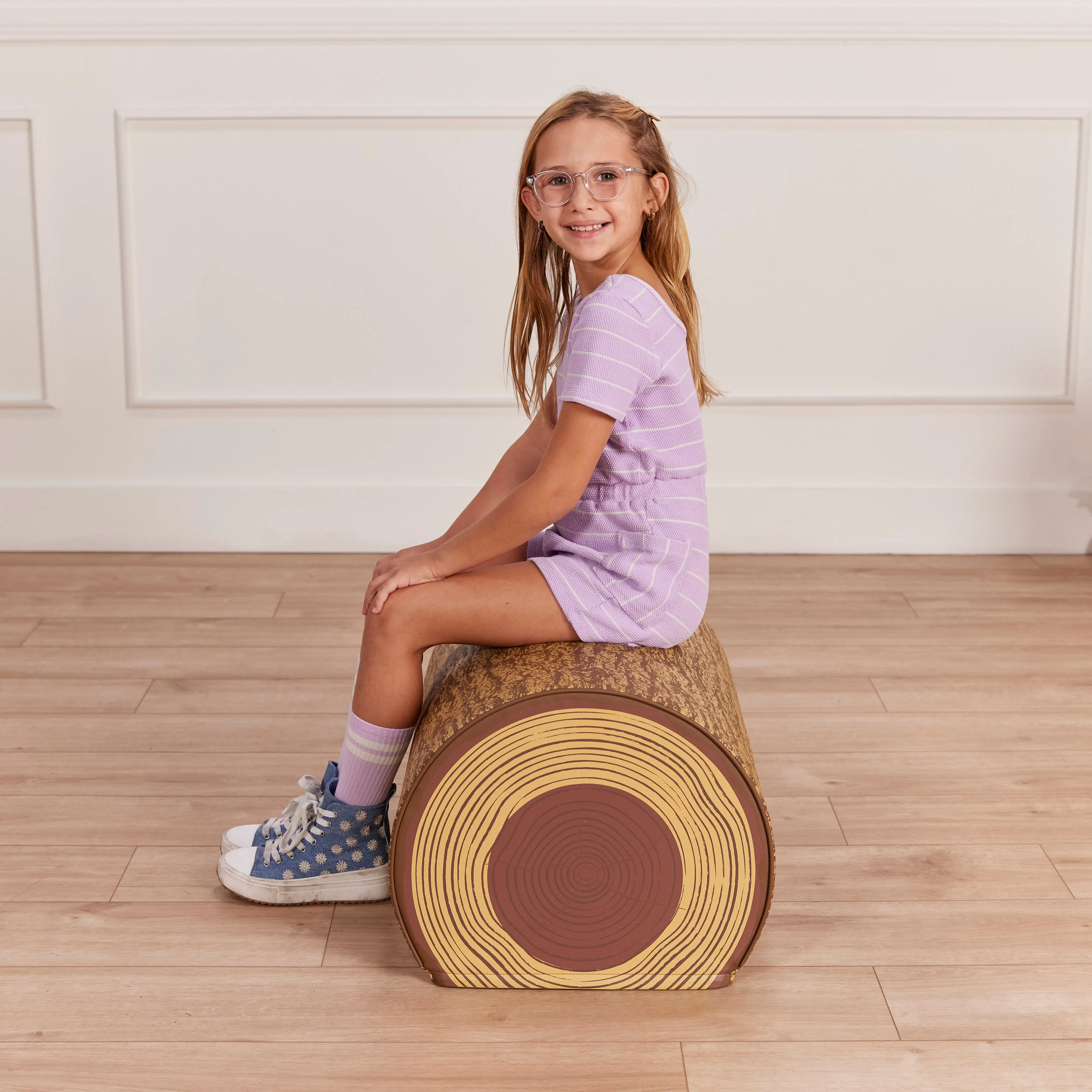 Tree Log Seat, 14in, Kids Bench