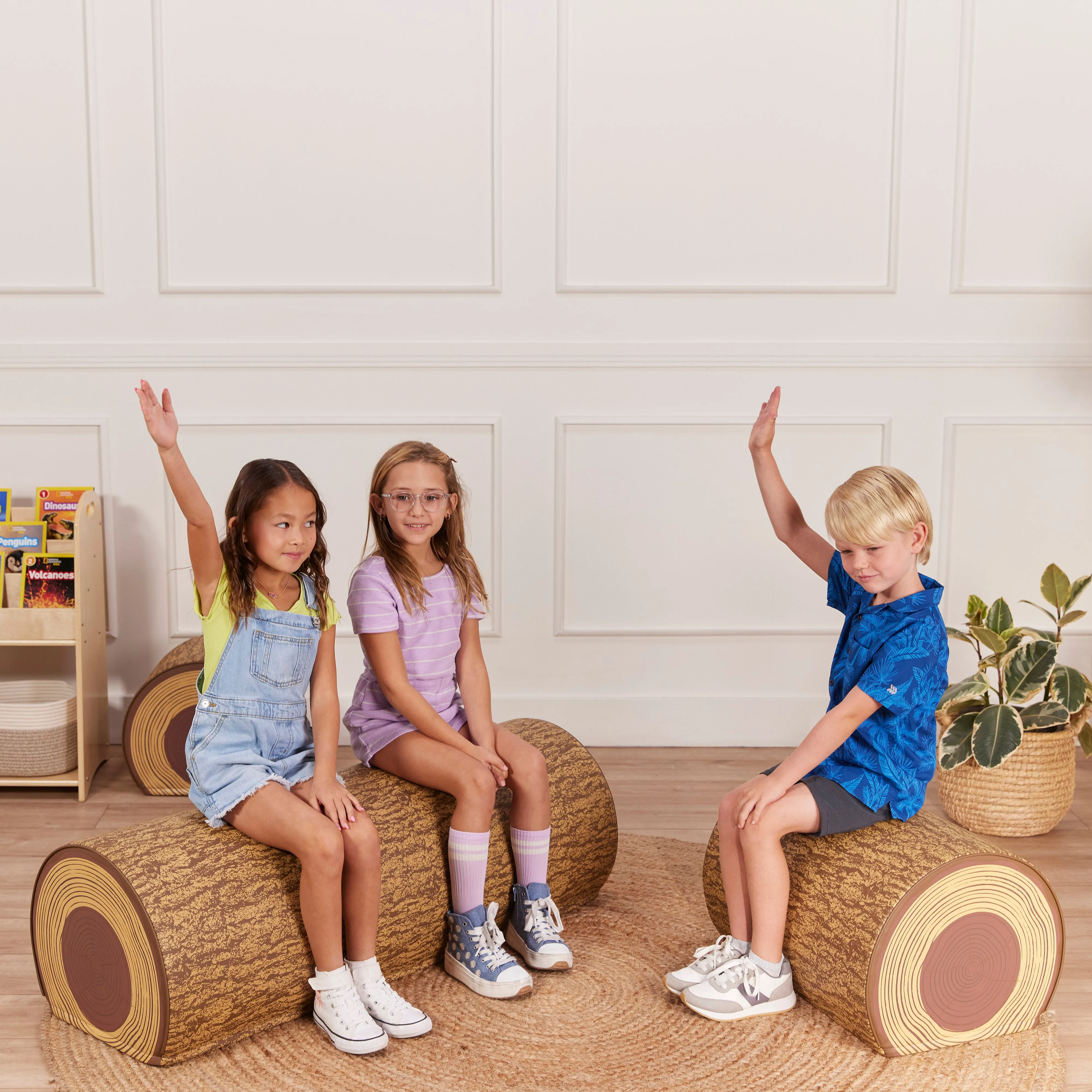 Tree Log Seat, 14in, Kids Bench