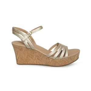 UGG Brigitte Metallic Soft Gold Sandals