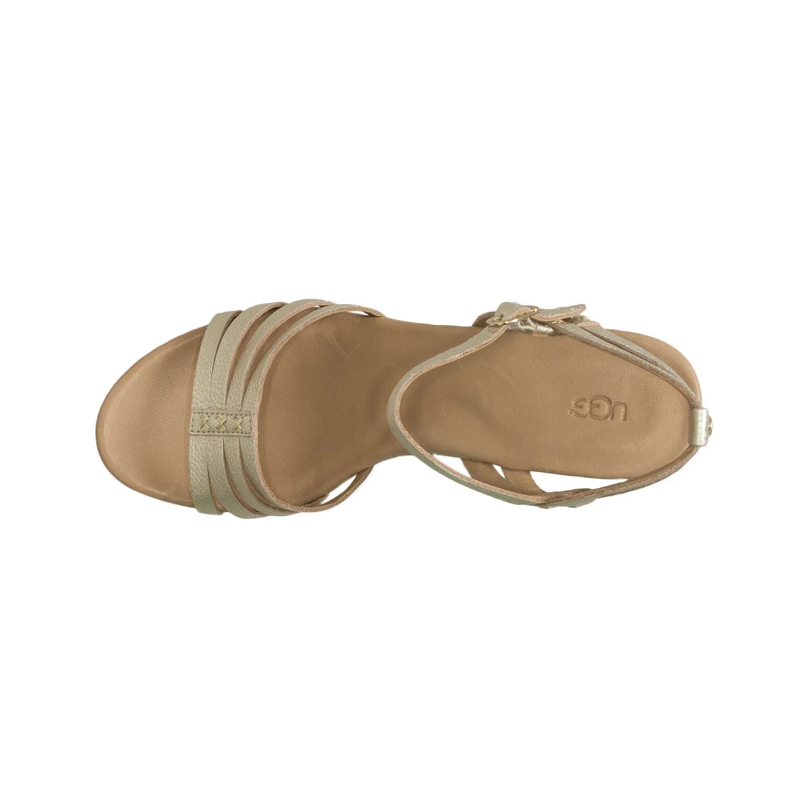 UGG Brigitte Metallic Soft Gold Sandals