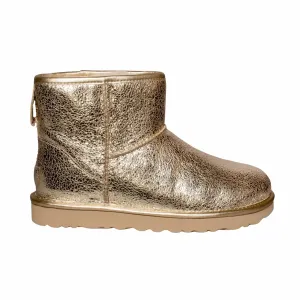 UGG -  Mini Metallic Sparkle Soft Gold Boots